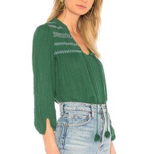Michael Stars Emerald Peasant Top